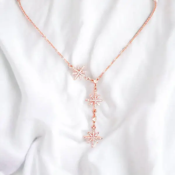 Snow Crystal Charm Necklace